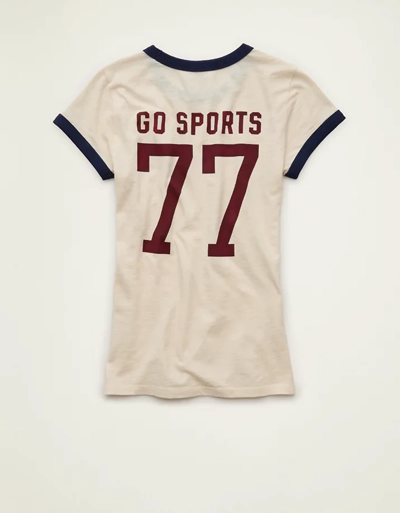AE Fitted Graphic Ringer T-Shirt