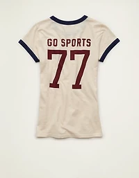 AE Fitted Graphic Ringer T-Shirt