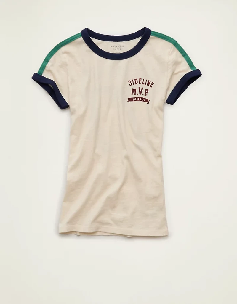 AE Fitted Graphic Ringer T-Shirt