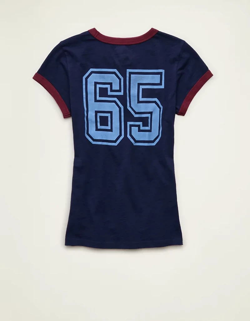 T-shirt ajusté à image bordures contrastées AE