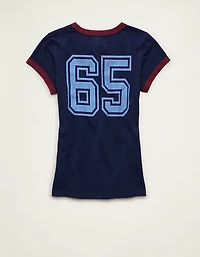 T-shirt ajusté à image bordures contrastées AE