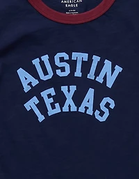 T-shirt ajusté à image bordures contrastées AE