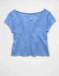 AE Off-the-Shoulder Graphic T-Shirt