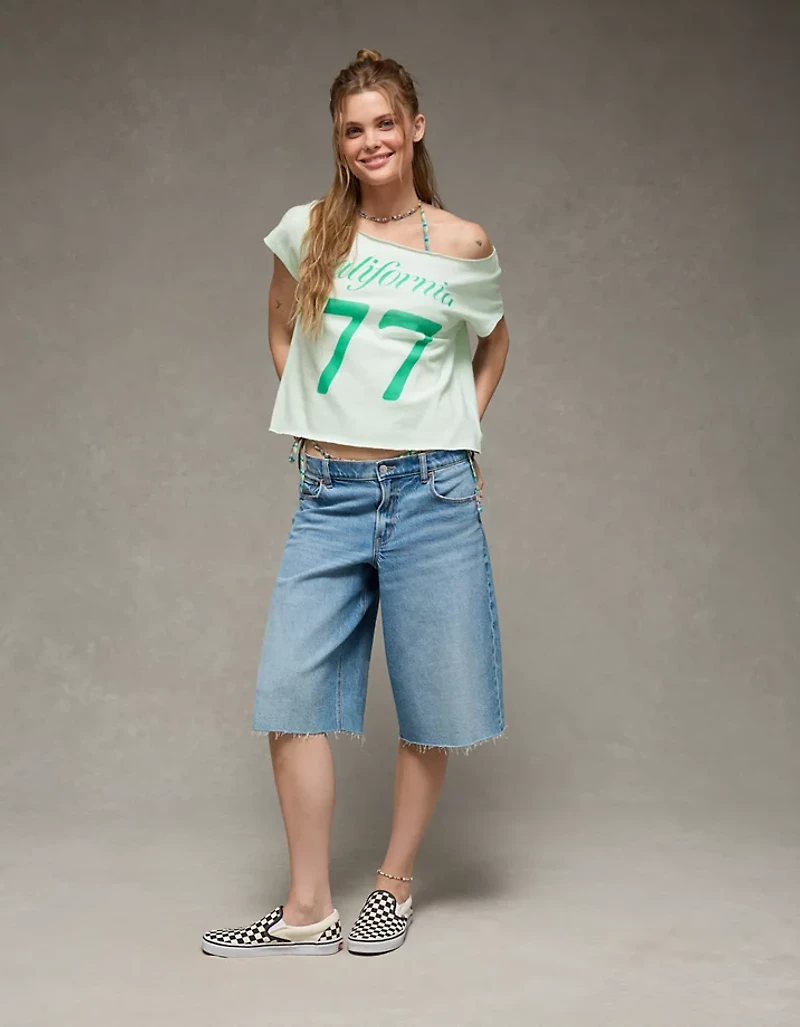 AE Off-the-Shoulder Graphic T-Shirt