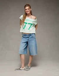 AE Off-the-Shoulder Graphic T-Shirt