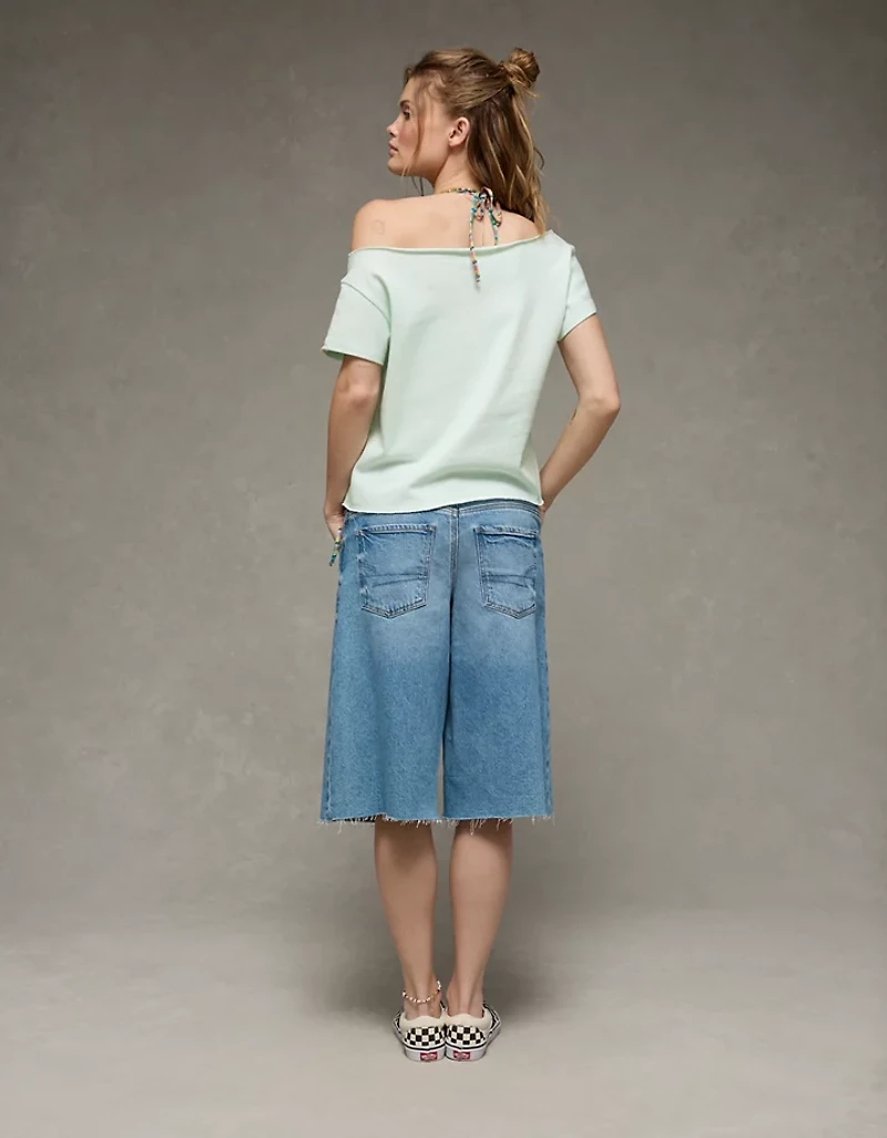 AE Off-the-Shoulder Graphic T-Shirt