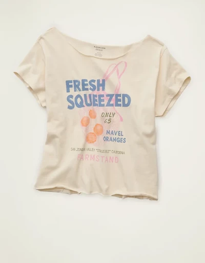 AE Off-the-Shoulder Graphic T-Shirt