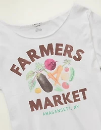 T-shirt à image et épaules dénudées AE