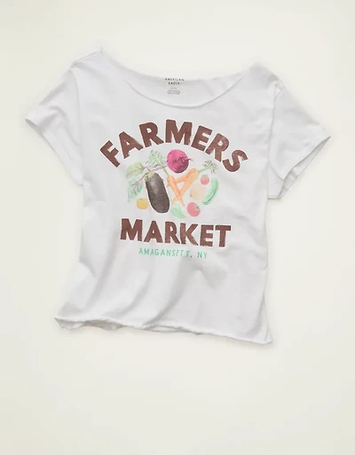 T-shirt à image et épaules dénudées AE