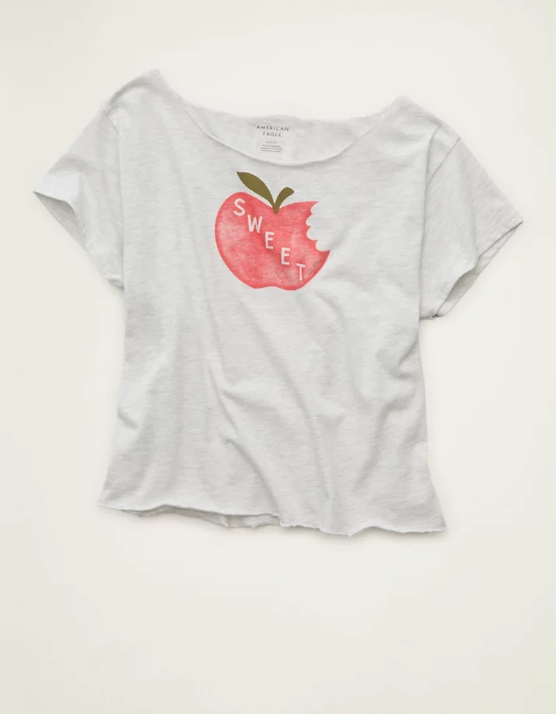 AE Off-the-Shoulder Graphic T-Shirt