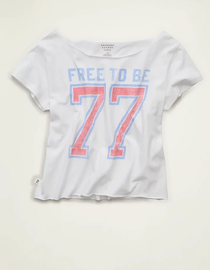 AE Off-the-Shoulder Americana Graphic T-Shirt