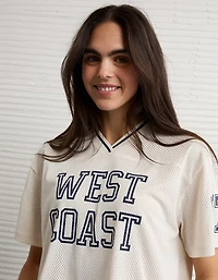 T-shirt à imprimé en jersey maille AE