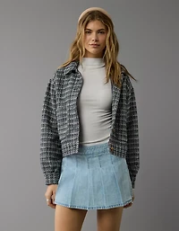 AE Pleated Denim Mini Skort