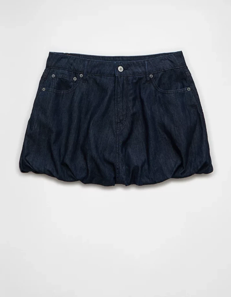 Jupe boule en denim extensible AE