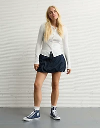 Jupe boule en denim extensible AE