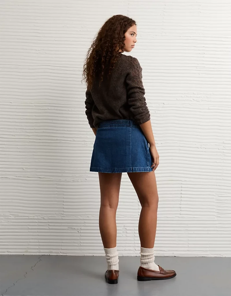 Minijupe-short à taille basse AE