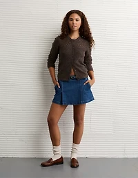 Minijupe-short à taille basse AE