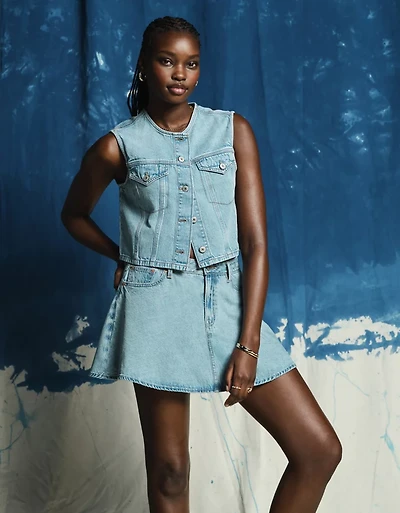 AE Stretch High-Waisted Circle Mini Skort