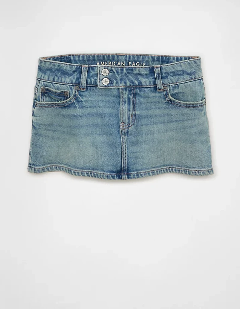 Microjupe-short parfaite à taille très basse extensible AE