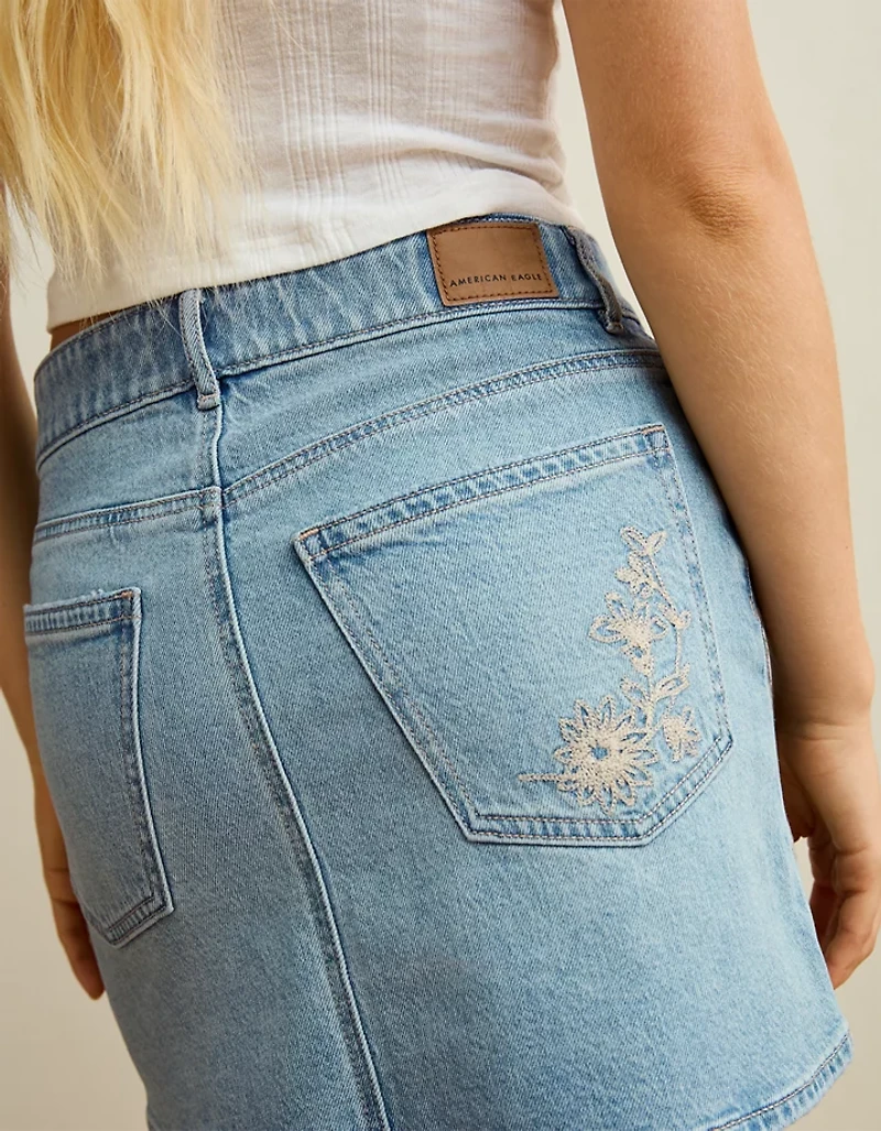 Minijupe parfaite à taille haute extensible AE