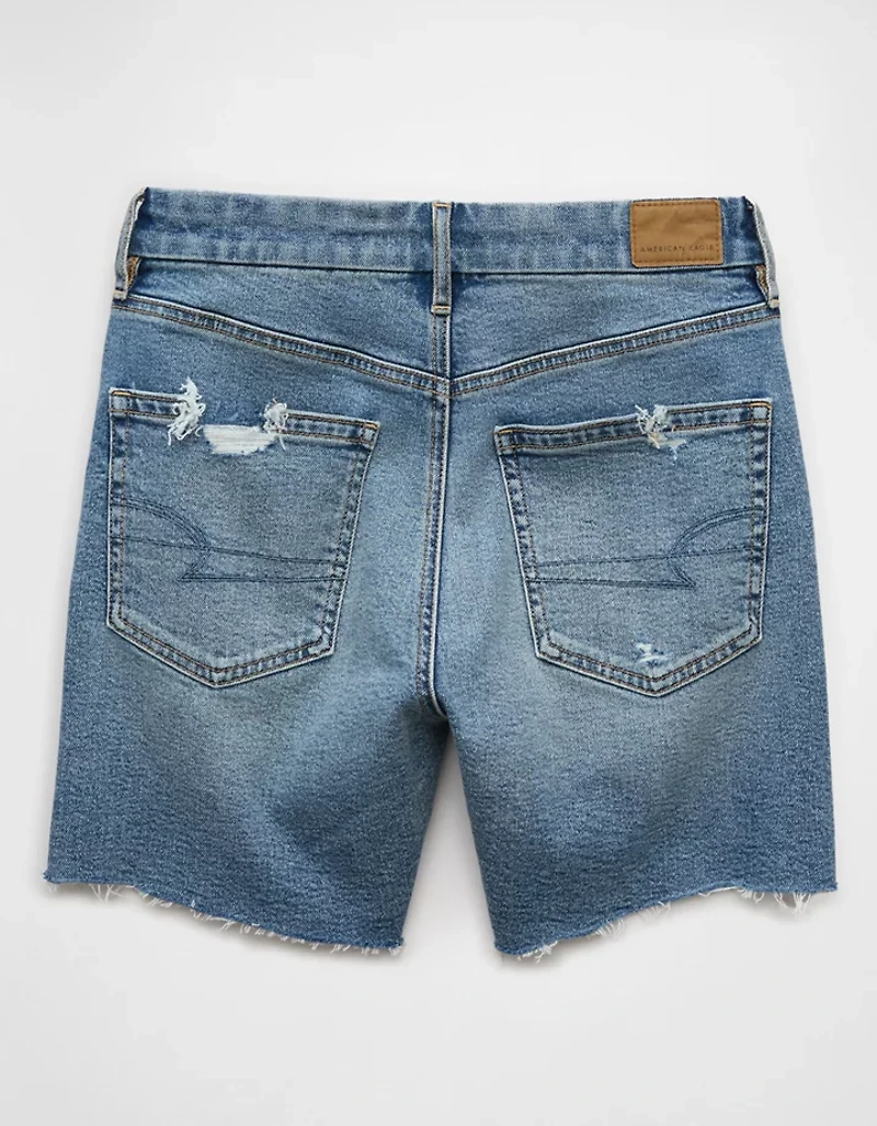 AE 6" Strigid Curvy Ripped Super High-Waisted Relaxed Denim Short