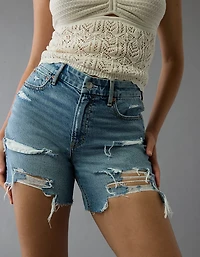 AE 6" Strigid Curvy Ripped Super High-Waisted Relaxed Denim Short