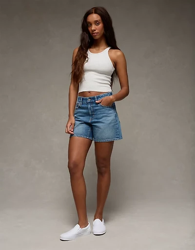 AE 6" Strigid Curvy Super High-Waisted Relaxed Denim Short