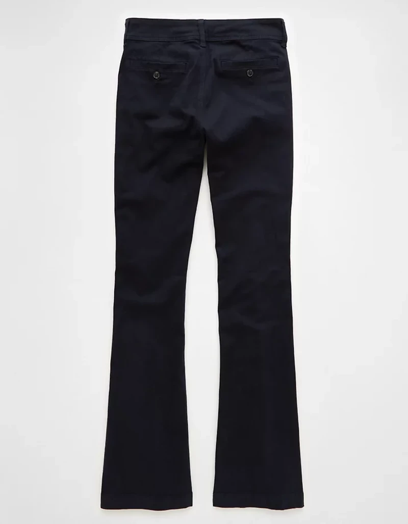 Pantalon à jambe évasée taille haute extensible AE