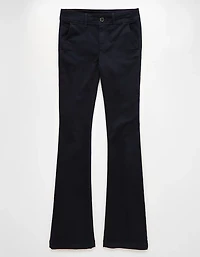 Pantalon à jambe évasée taille haute extensible AE