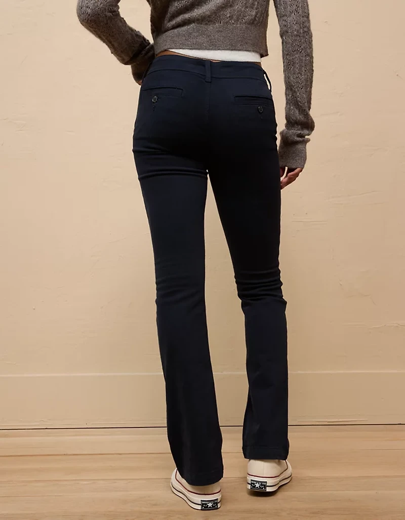 Pantalon à jambe évasée taille haute extensible AE