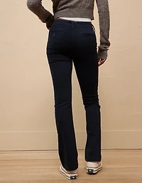 Pantalon à jambe évasée taille haute extensible AE