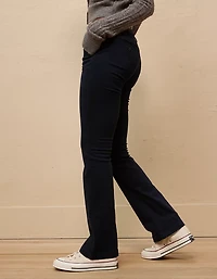 Pantalon à jambe évasée taille haute extensible AE