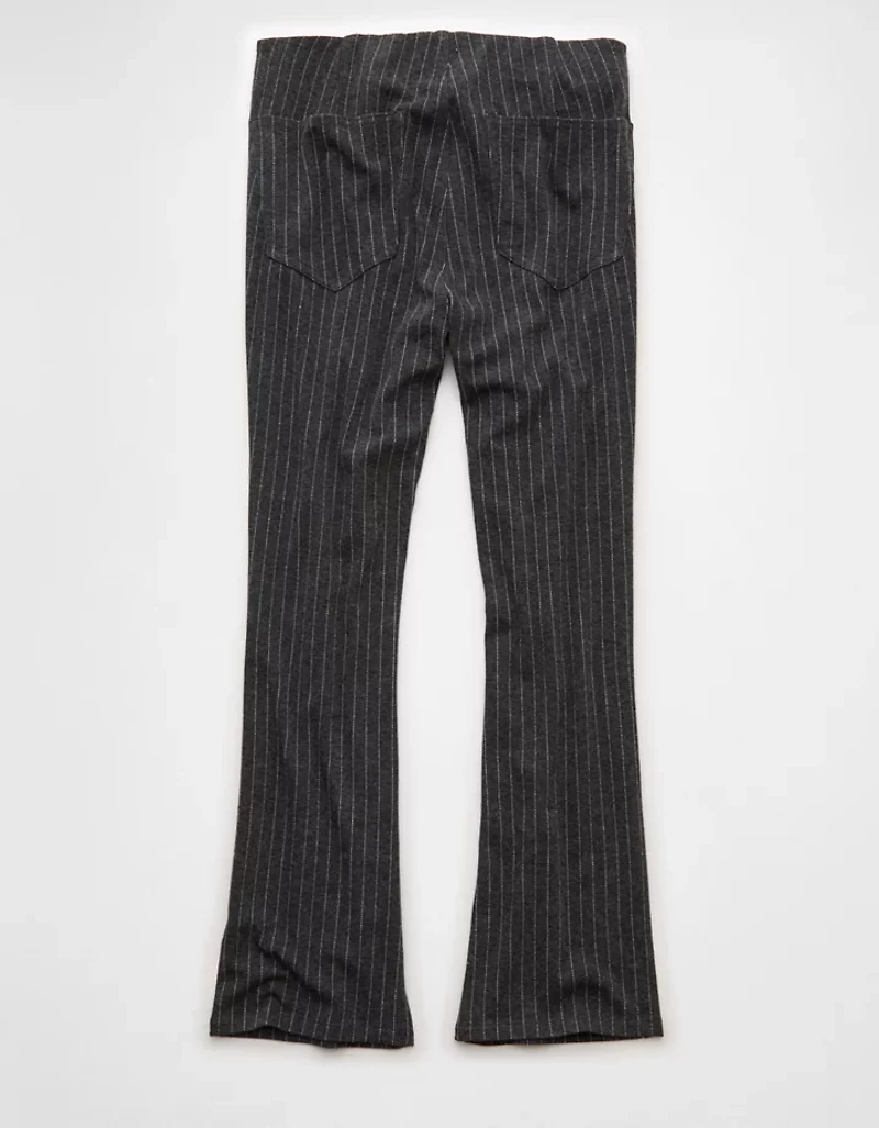 Pantalon à la cheville jambe évasée seconde peau taille haute extensible AE