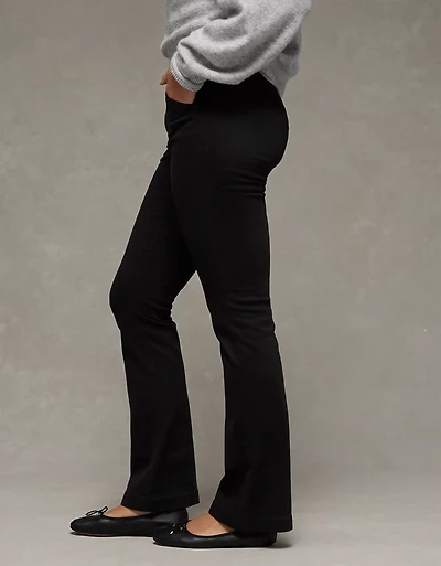 AE Stretch Low-Rise Kick Bootcut Khaki Pant