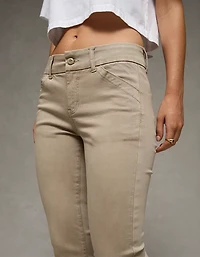 AE Stretch Low-Rise Kick Bootcut Khaki Pant