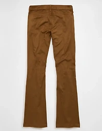AE Vegan Suede Stretch Super Low-Rise Kick Bootcut Pant