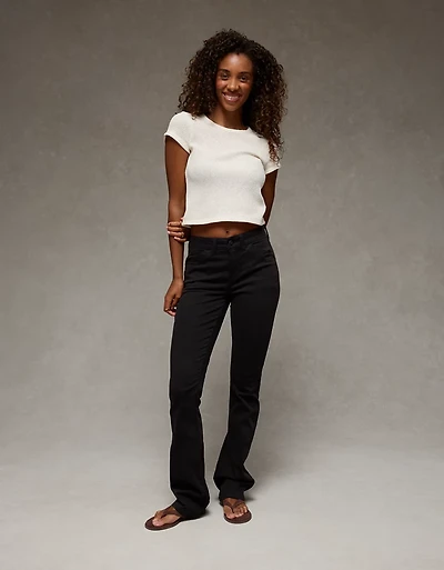 AE Curvy High-Waisted Kick Bootcut Khaki Pant