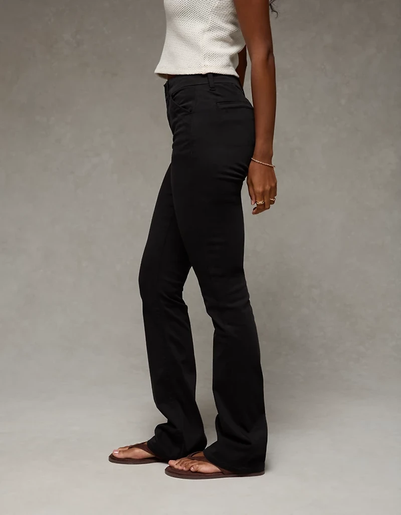 AE Curvy High-Waisted Kick Bootcut Khaki Pant