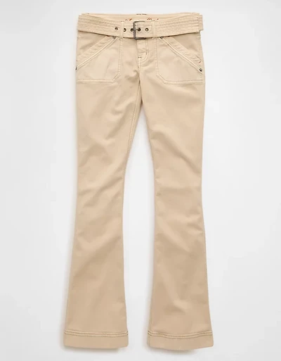 Pantalon semi-évasé à taille très basse AE