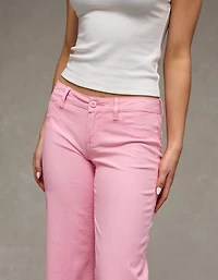 Pantalon évasé à taille très basse extensible AE