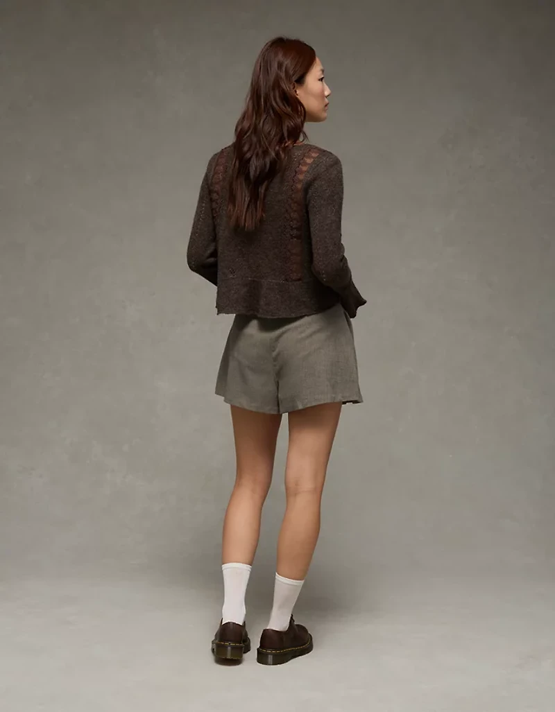 AE Super High-Waisted Pleated Trouser Short