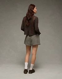 AE Super High-Waisted Pleated Trouser Short