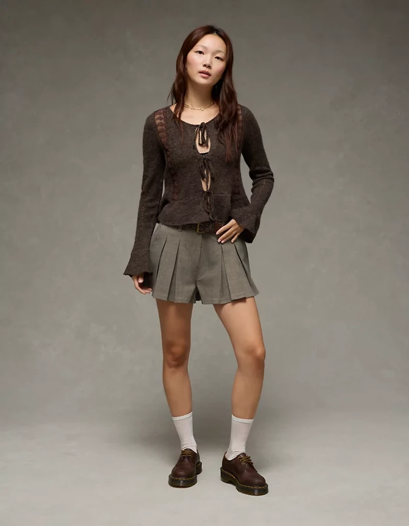 AE Super High-Waisted Pleated Trouser Short