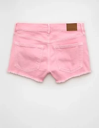 Short très court parfait en denim à taille basse extensible AE