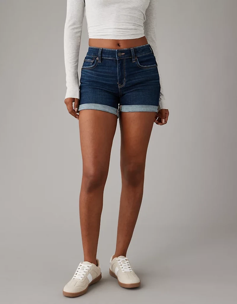 AE Next Level Low-Rise Denim Midi Short