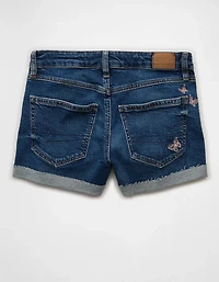 Short en denim mi-long parfait à taille basse et extensible AE