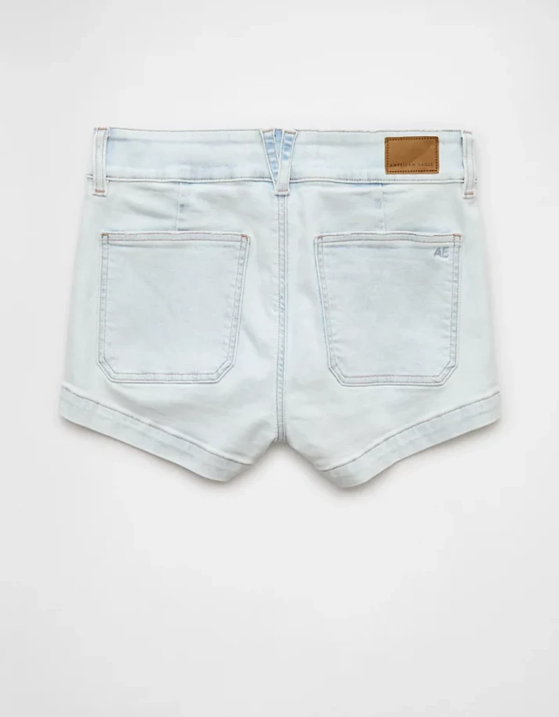 Short court déchiré à taille haute en denim Next Level AE