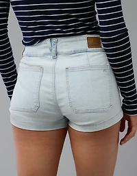 Short court déchiré à taille haute en denim Next Level AE