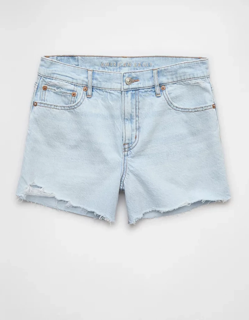 AE Strigid Ripped Super High-Waisted Relaxed Denim Short