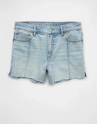 Short décontracté à taille très haute en denim extensible et rigide AE